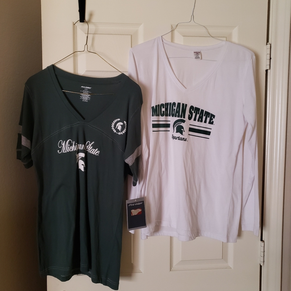 Women's Michigan State tee shirts